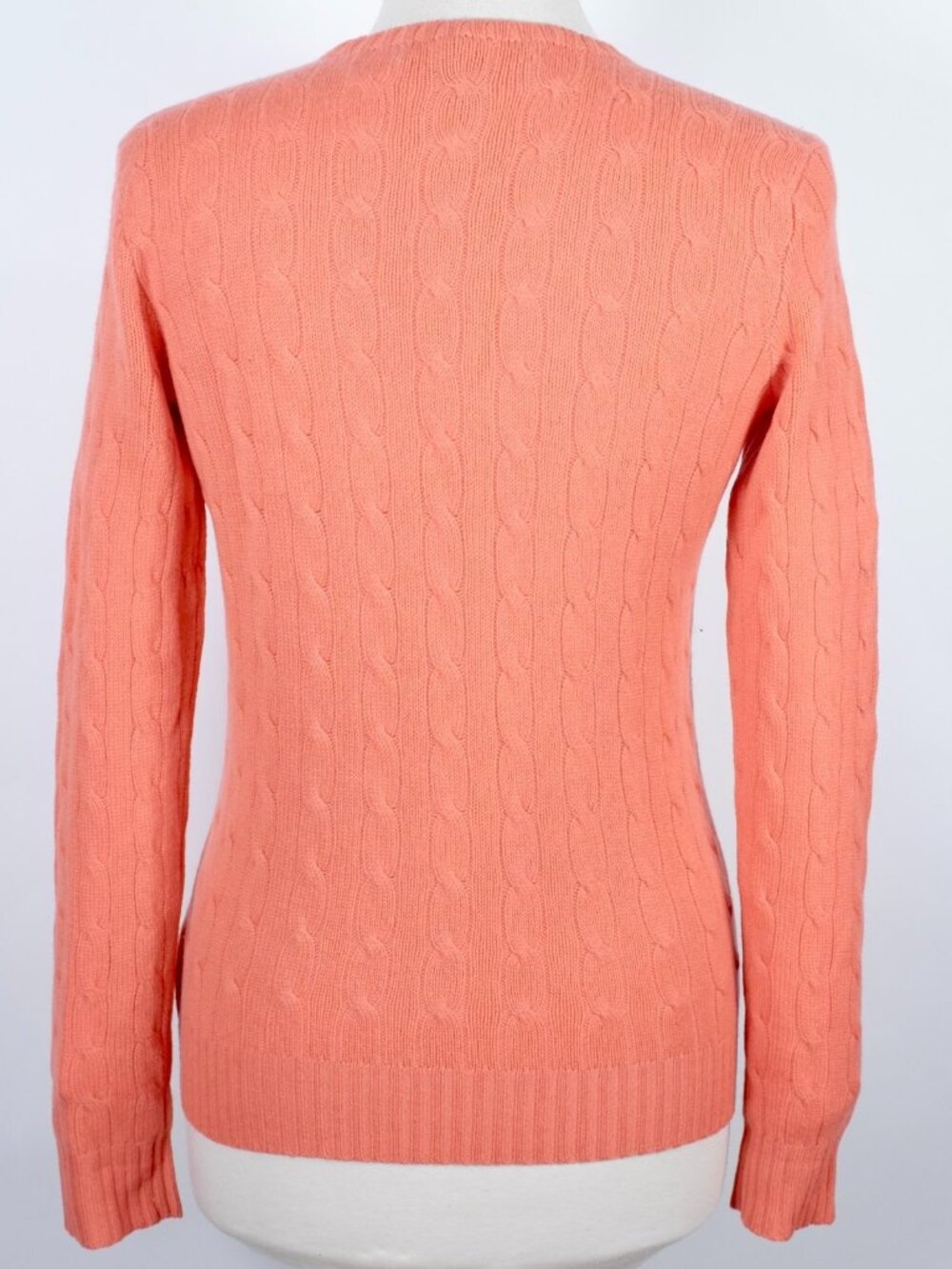 Ralph Lauren Black Label Collection sz L Slim Fit sweater 100% cashmere Coral - Picture 3 of 7